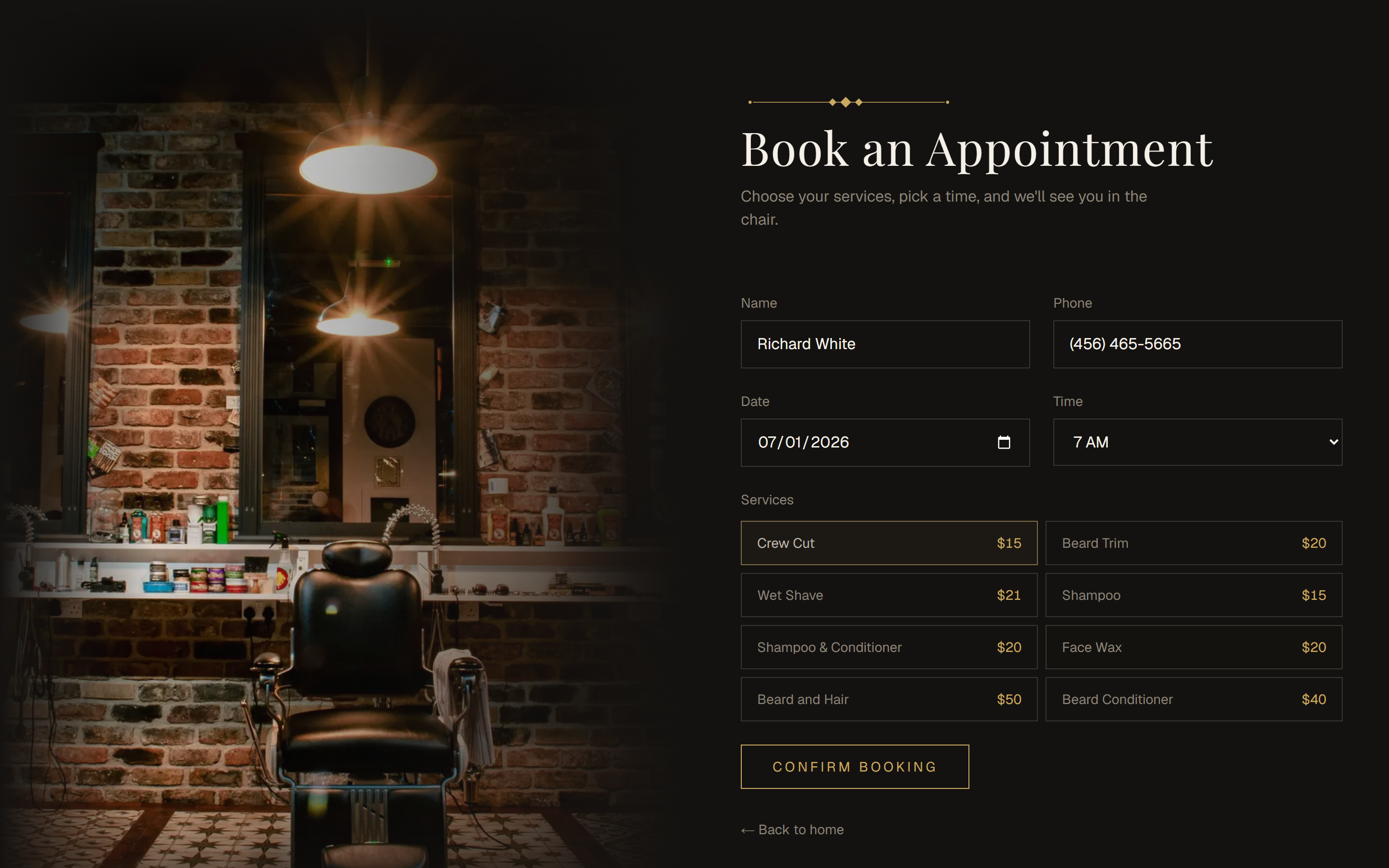 barberco-web appointment booking